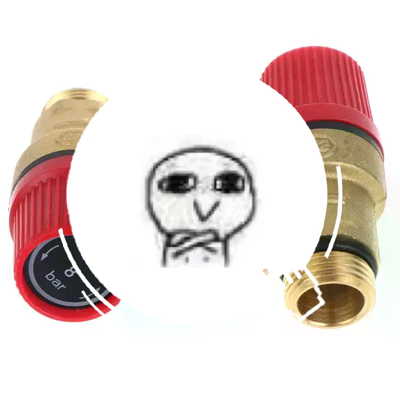Brass Safety Pressure Relief Valve Thickened Reinforced Body High Temperature Resistant for Home Water Pipeline Use