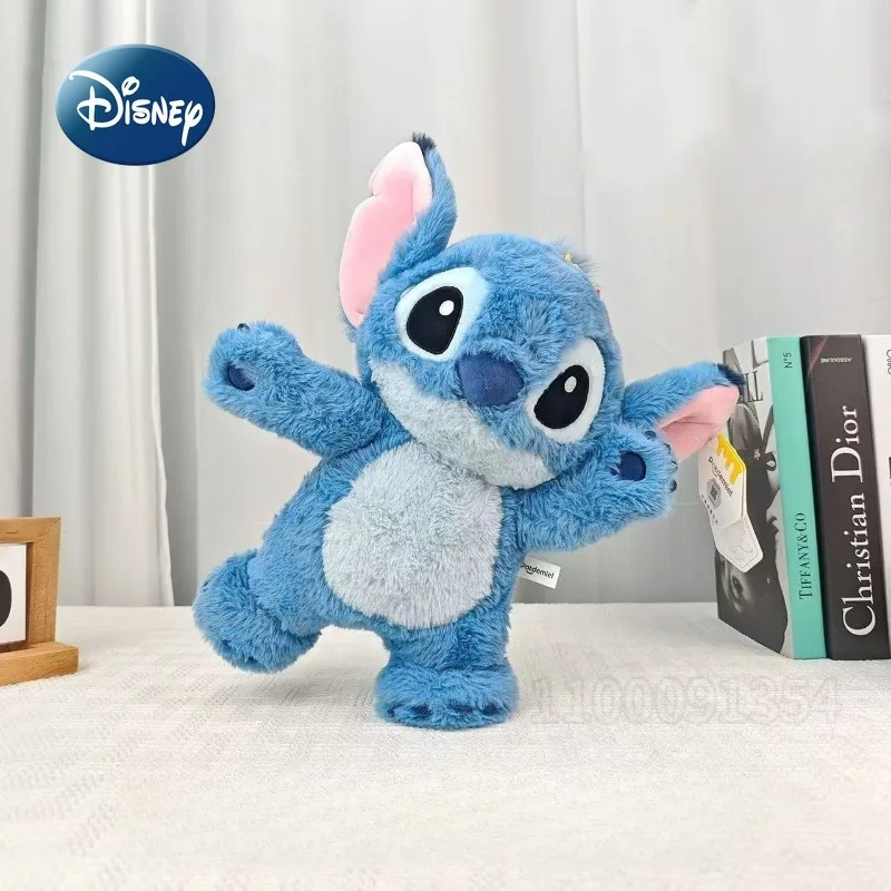 Oryginalna pluszowa lalka Stitch od Disneya, 35 cm, pluszowa lalka z kreskówki, zabawka dla dzieci z ruchomymi kończynami, pluszowa zabawka dla dzieci, prezent urodzinowy