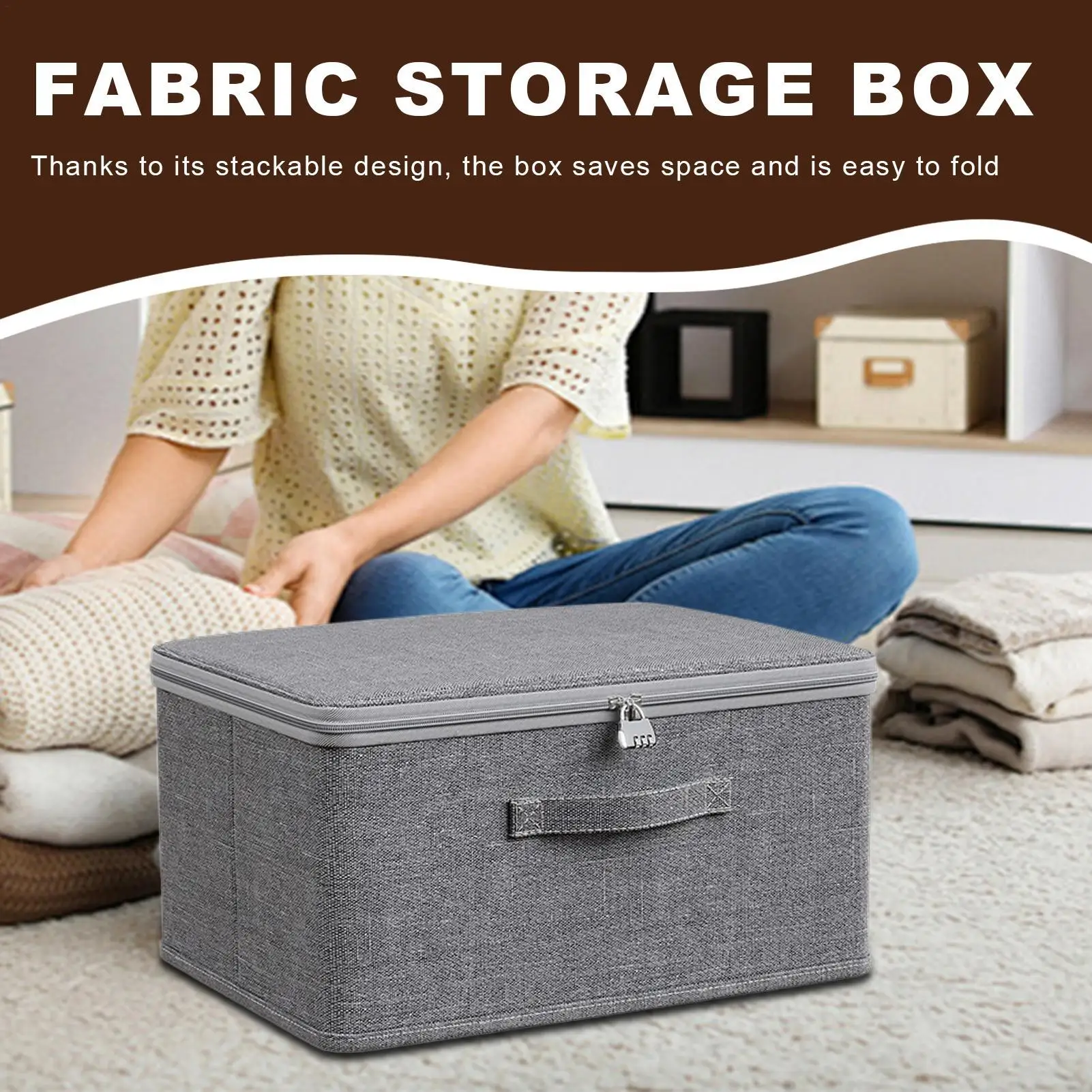 Lockable box Clothes Organizer With Password Lock Pants Sweater Layered Storage Cabinets Jeans Privacy Storage Container