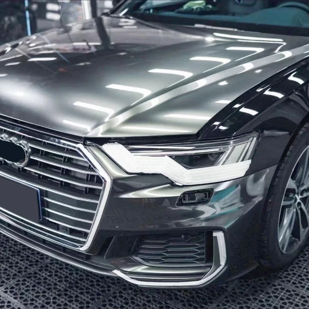 

Металлический графитовый серый автомобильный стикер, виниловая пленка с изменением цвета, ПЭТ, без пузырьков, автомобильные аксессуары, автосамоклеящиеся наклейки