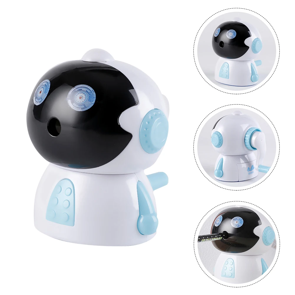 

Spaceman Pencil Sharpener Small for s Desktop White Plastic and Metal Student