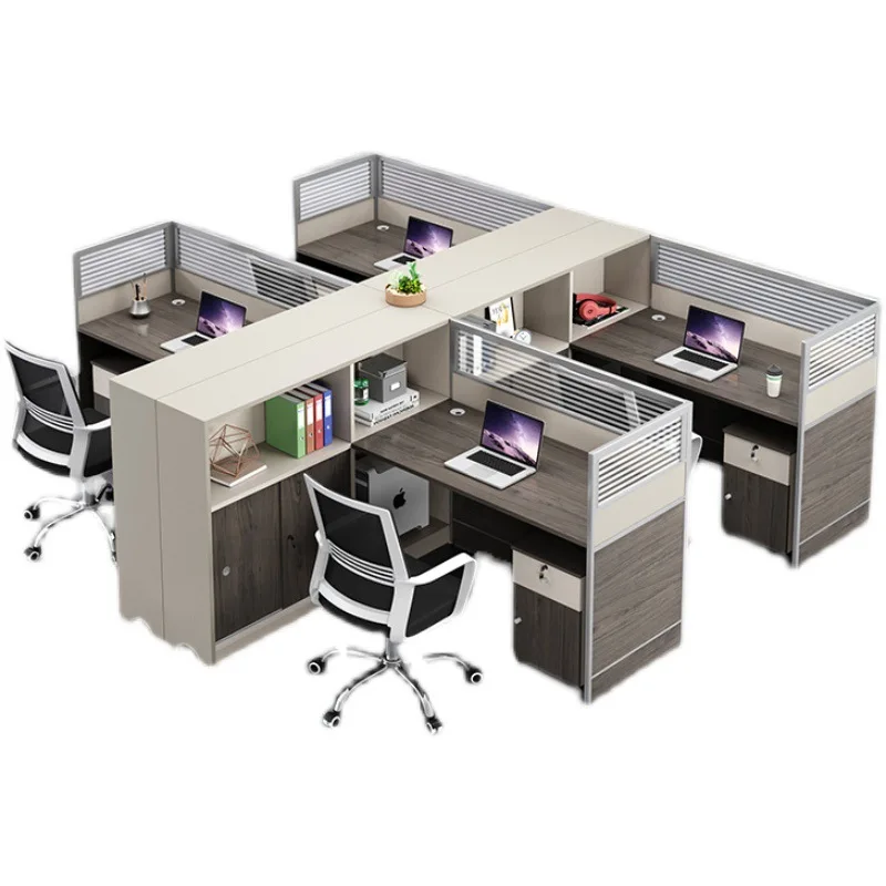 Desk Employee Office Computer Desk Chair Combination Work Desk