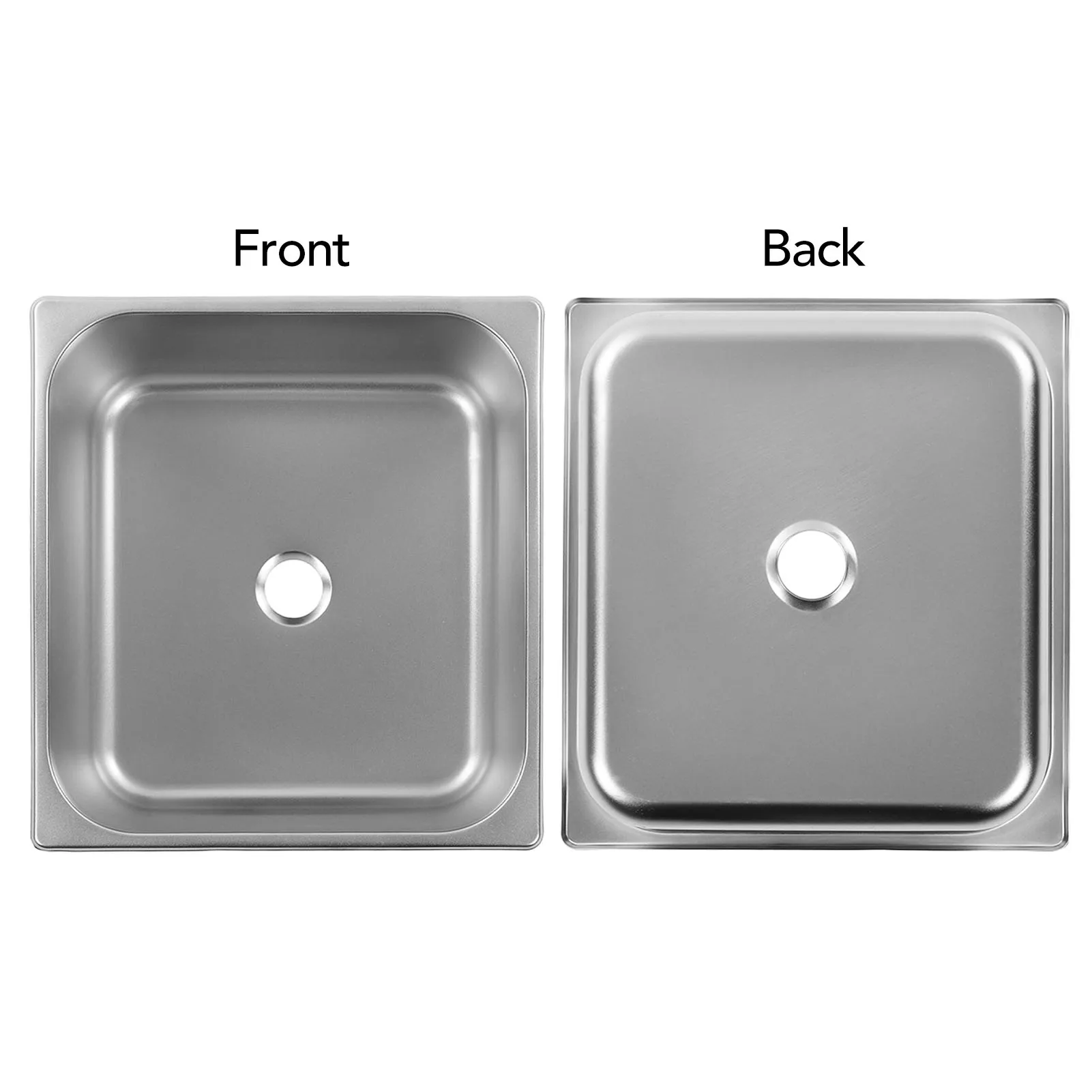 حوض سفلي L330 W300 H150mm 304 من الفولاذ المقاوم للصدأ 40 مم منفذ تصريف للحمام المطبخ RV