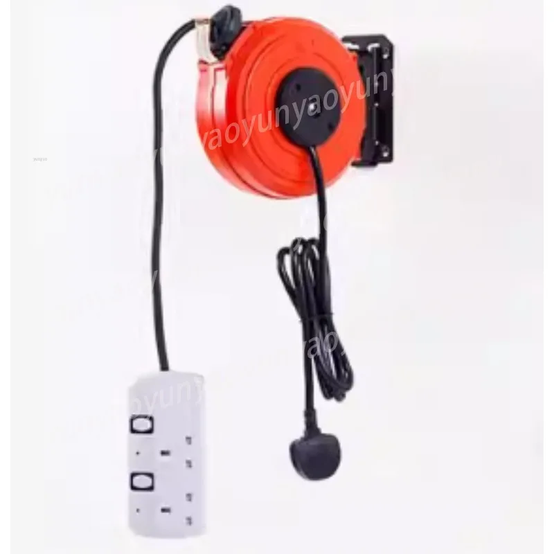 

6 Meters Automatic Telescopic Cable Reel,cable Receiver, Equipped with 1.5 Square Millimeters Two-core Cable + Waterproof Socket