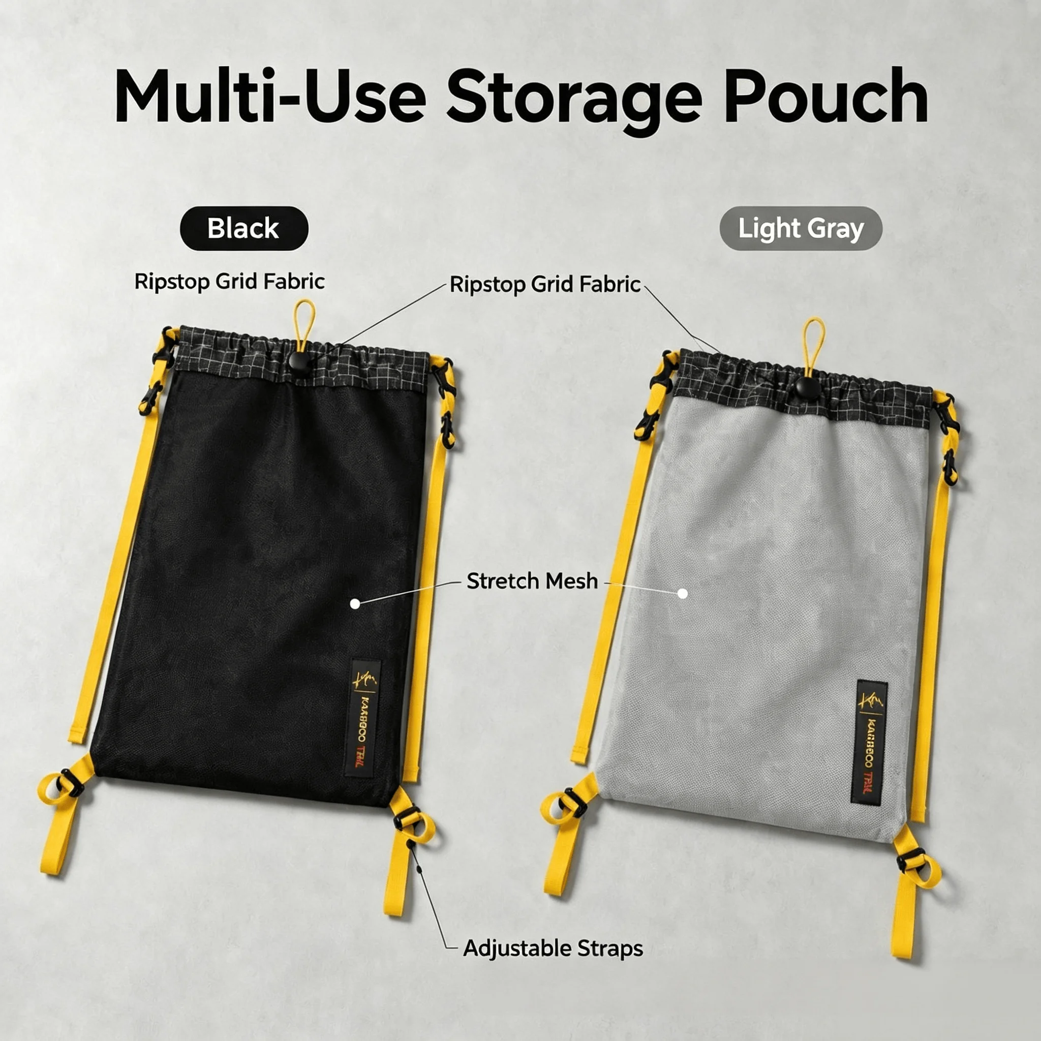 Abnehmbare Rucksack-Netztasche, Mehrzweck-Außen-Erweiterungstasche für Wandern, Radfahren, Reisen - Aufbewahrungstasche Rucksack-Zubehör – Detail 4