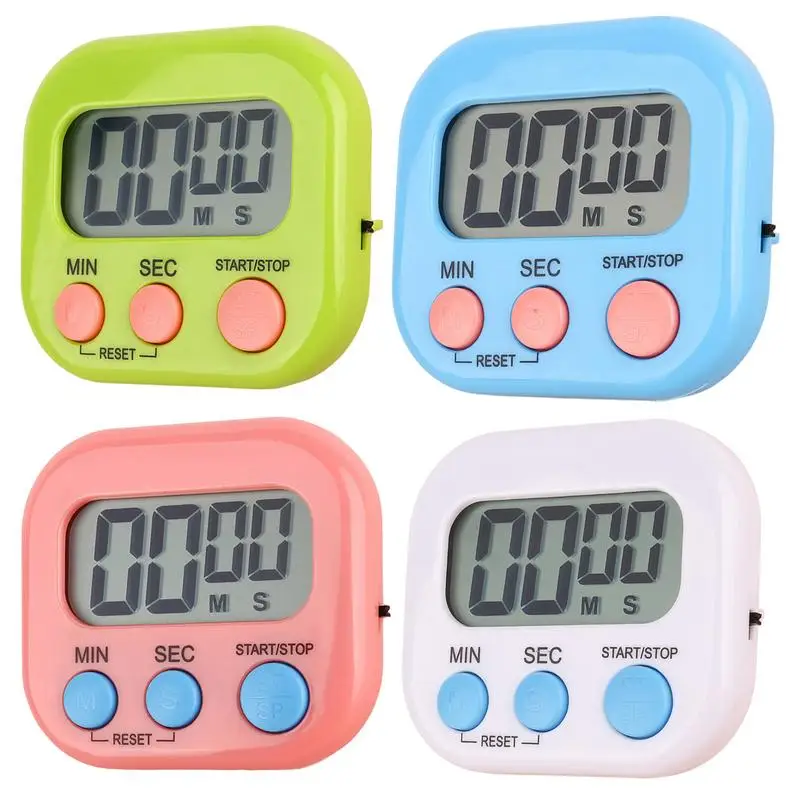 LED Counter Manual Electronic Countdown Sports Magnetic Digital Timer Kitchen Cooking Shower Study Stopwatch Display Alarm Clock