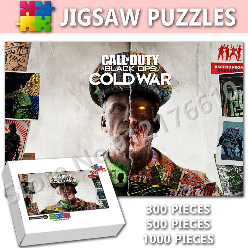 

Call of Duty 300/500/1000 Pieces Jigsaw Puzzle Classical Game Video Assembled Puzzles Decompression Educational Kids Toys Gifts