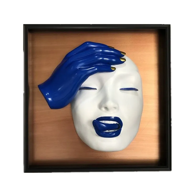 

High-end home villa living room bedroom dining room decorative picture frame three-dimensional fiberglass sculpture