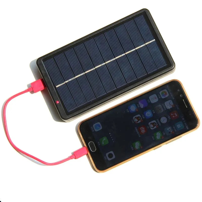 Portable 2W 5V Solar Panel Charger USB Socket Directly Charges 2*18650 Batteries Outdoor Mobile Device PWM Type with Base