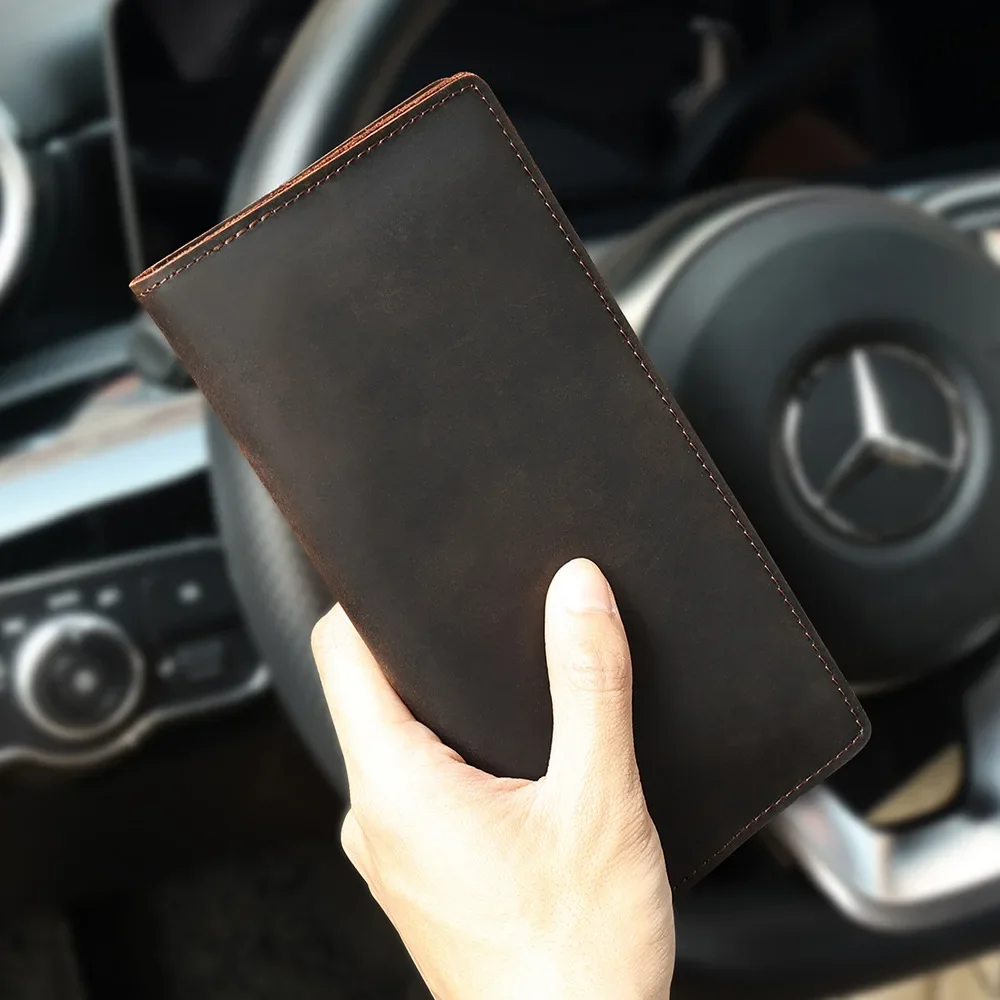 Vintage Leather Wallet for Men with Large Capacity and Multiple Card Slots
