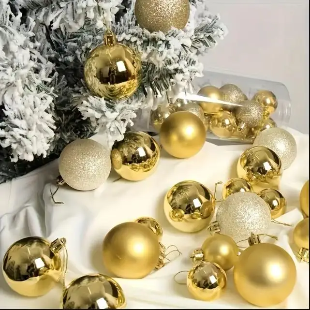 

Christmas Ball 36 Set Pendant Plastic Simplified Shaped DIY Pendant Christmas Tree Pendant Christmas Decorations Supplies