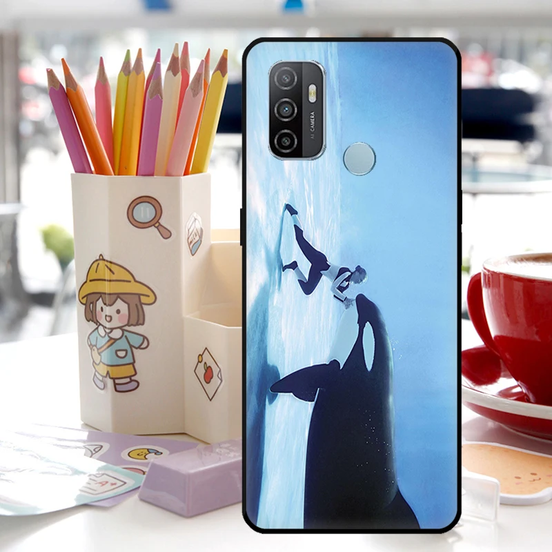 Killer Whale Orca For Oppo A40 A60 A80 A94 A74 A54 A15 A18 A38 A58 A78 A98 A16 A76 A96 A91 A57 A77 A5 Pro Case view 6