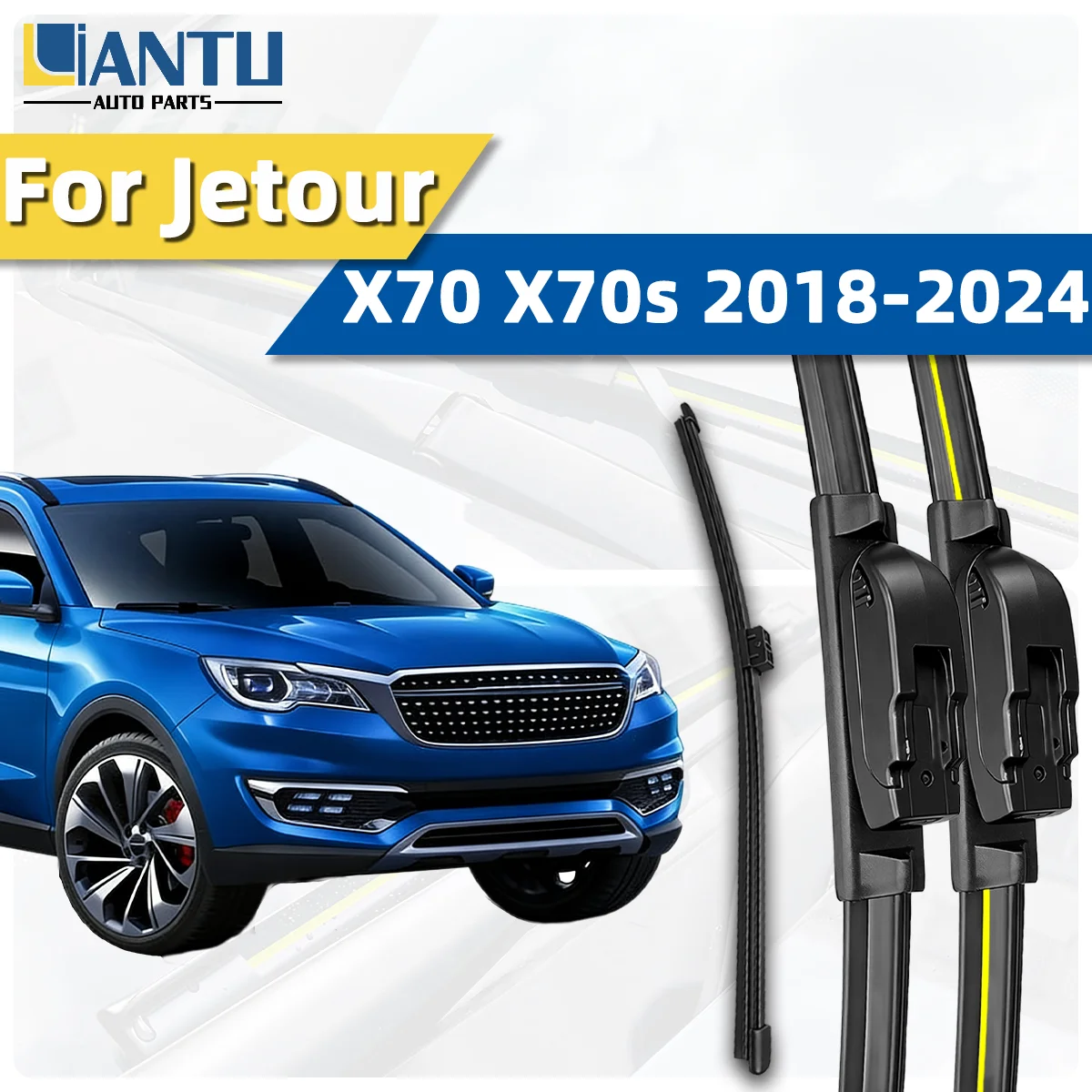 

3PCS Front And Rear Wiper Kit Fit For Jetour X70 X70s 2018-2024 Windshield Wiper Silent Wiper Car Accessories 2023 2022 2021
