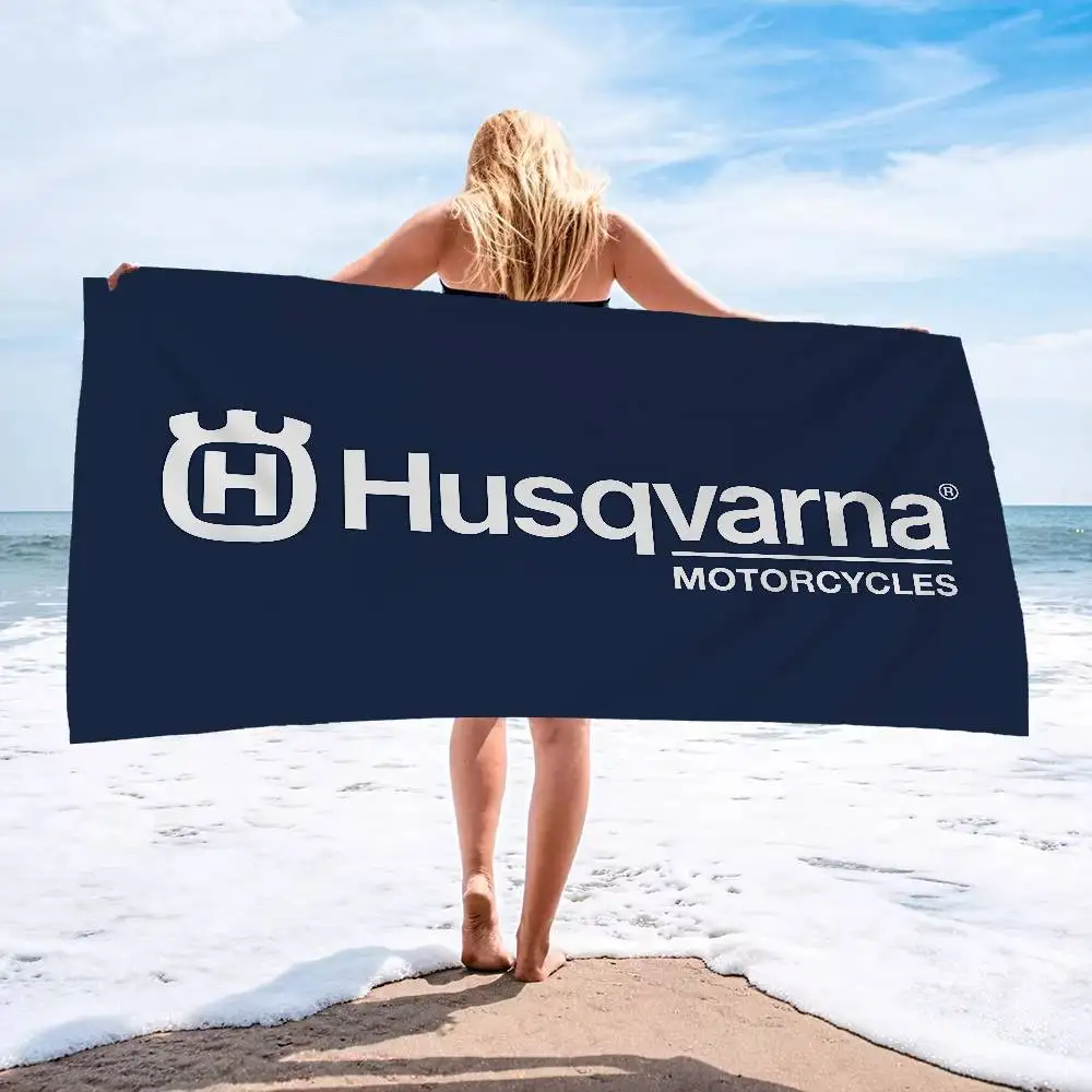 H-Husqvarnas Logo Microfiber Beach Towel Absorbent Quick dry Soft Yoga Swimming Resort Mountain Climbing Towel view 5