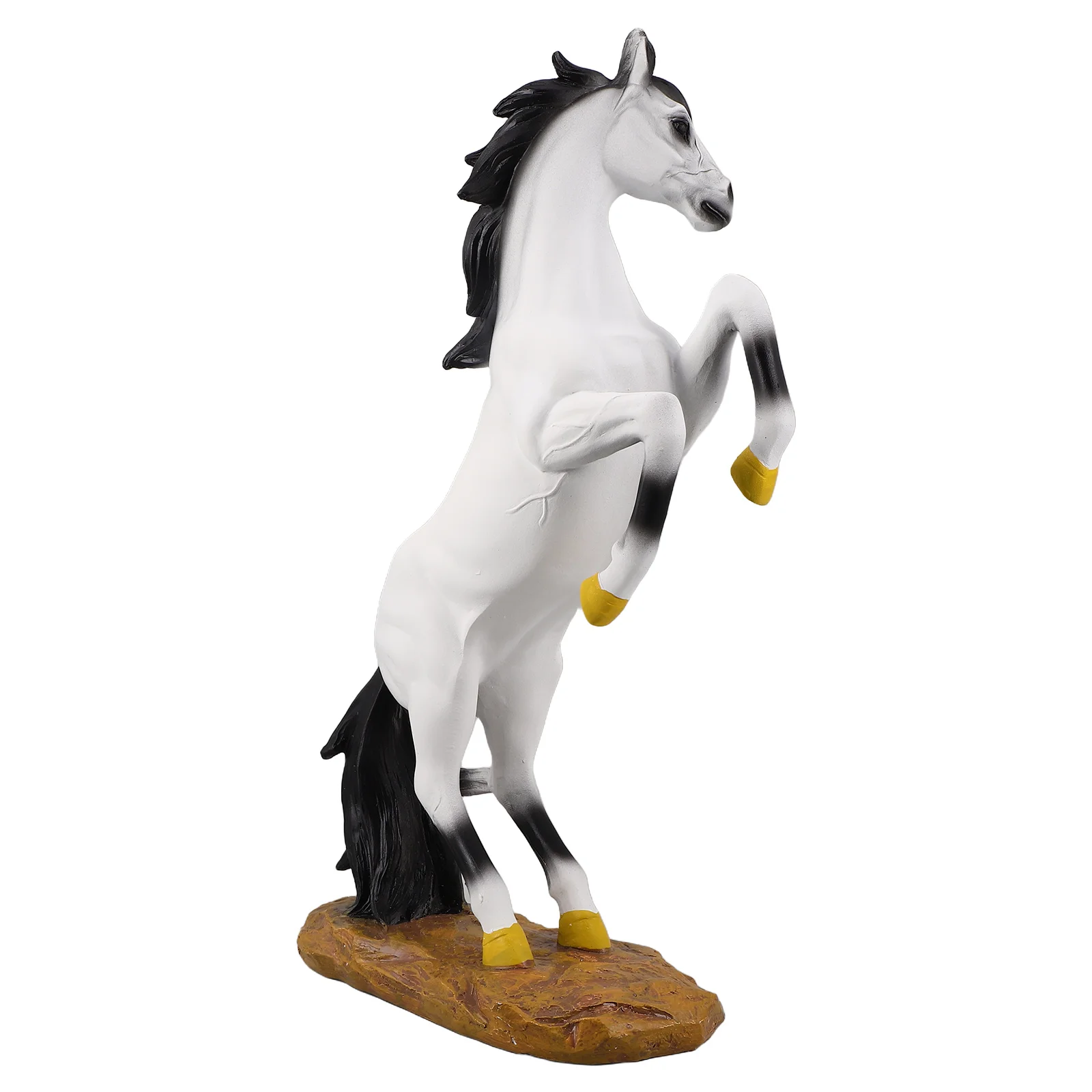 

Bionic Crafts Realistic White Resin Standing Horse Statue Home Decor Office Ornament European Style Figurine Mini Model