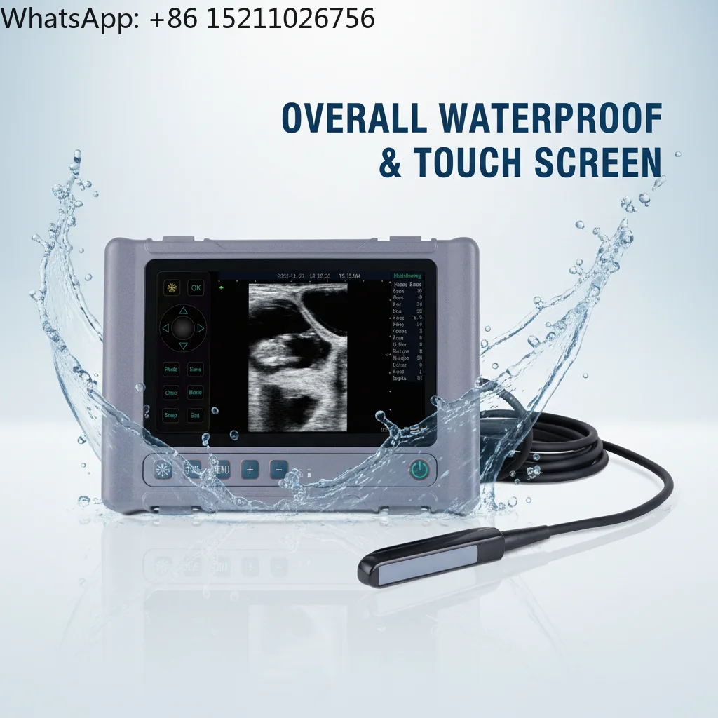 Portable Veterinary Ultrasound Machine Durable Reliable User Friendly Waterproof Design 8 HD Touch Screen for Farm Animals