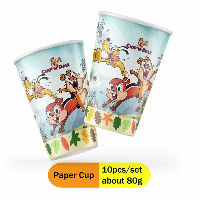 Chip An' Dale Cartoon Squirrel Sticker Birthday Party Disposable Napkin Tableware Grand Event Supplies Kids Halloween Gift Toys