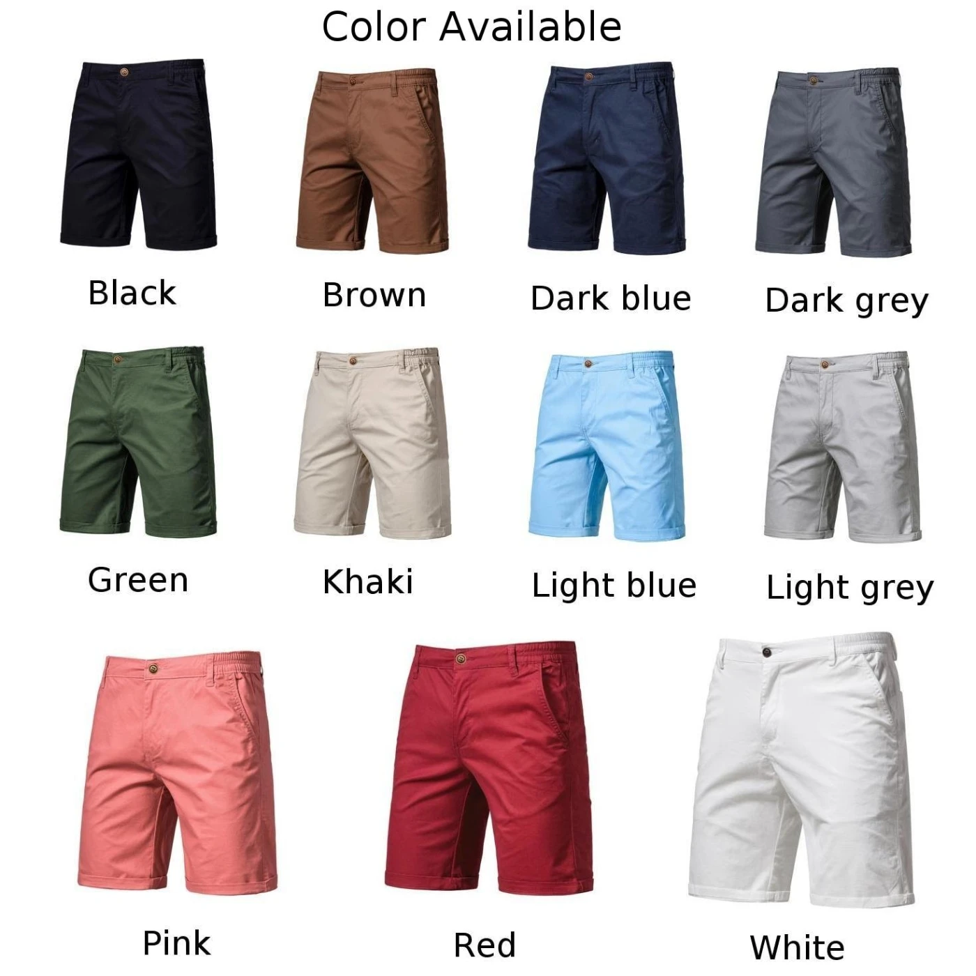 Hot New Fashion Shorts Mens 1pc Beach Stretch Regular Slight Stretch Solid Color Business Shorts Casual Classic