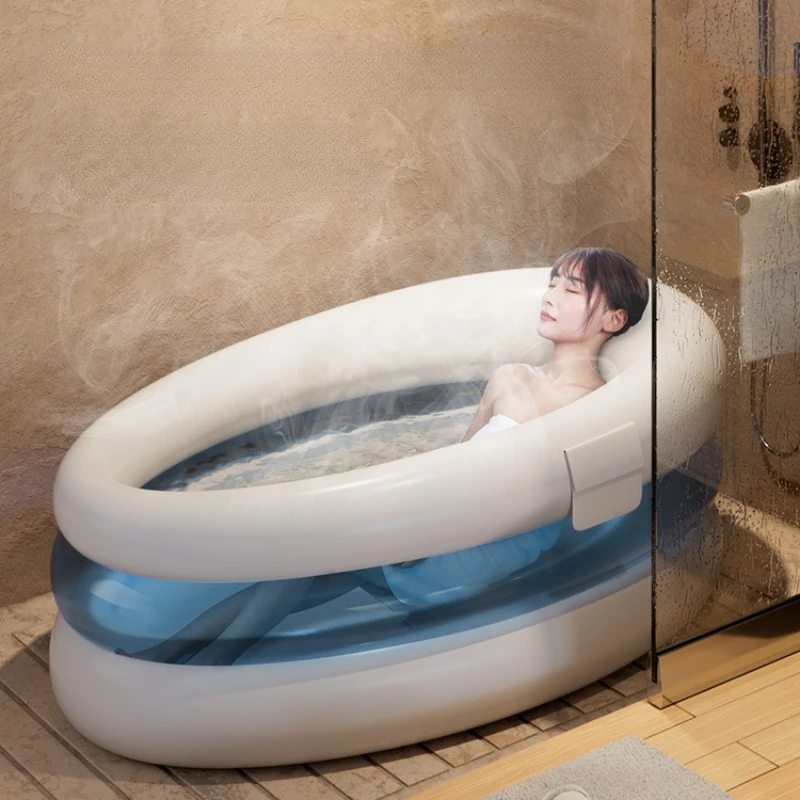 

Folding bathtub adult household bath tub large inflatable tub bath tub family sitting bath tub.