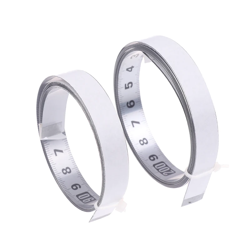 1/2M Precision Steel Rule Self-adhesive Tape Measure Steel Tape Ruler Metric Scale For T-track Router Table Saw Measuring Tools