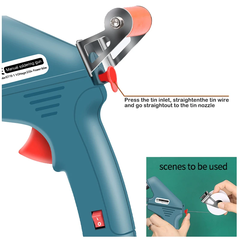 Pistola per saldatura a riscaldamento interno Pistola per manutenzione del circuito portatile da 60 W Saldatore a temperatura costante
