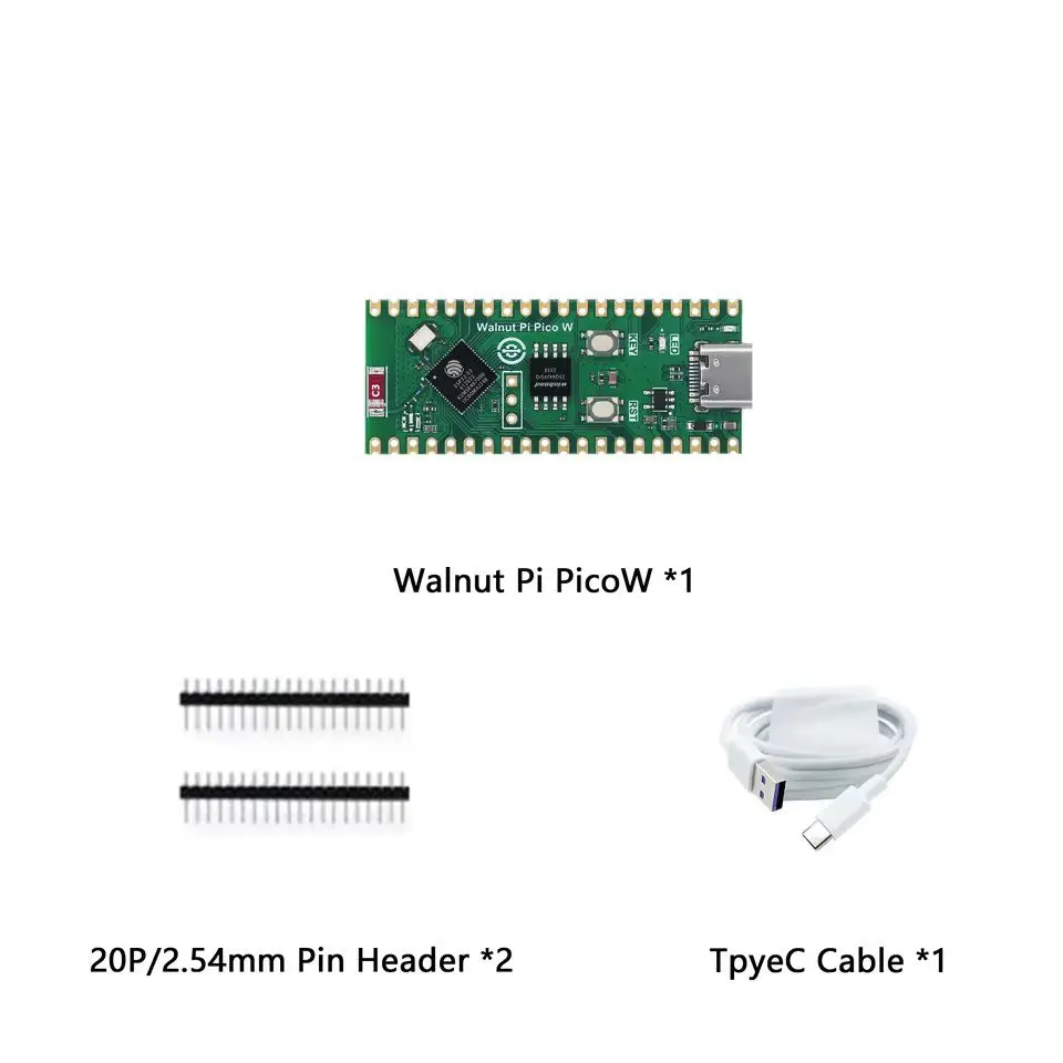 Walnut Pi PicoW ESP32-S3 Development Board MicroPython Programming 2.4G WiFi 802.11 B/G/N+Bluetooth 5 for Raspberry Pi Pico