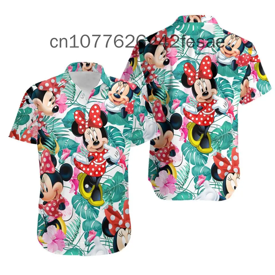 Minnie Mouse Bohemian Magic Castle Hawaiian Shirt Men's Women's Shirt Disney Hawaiian Shirt Mickey Minnie Beach Hawaiian Shirt