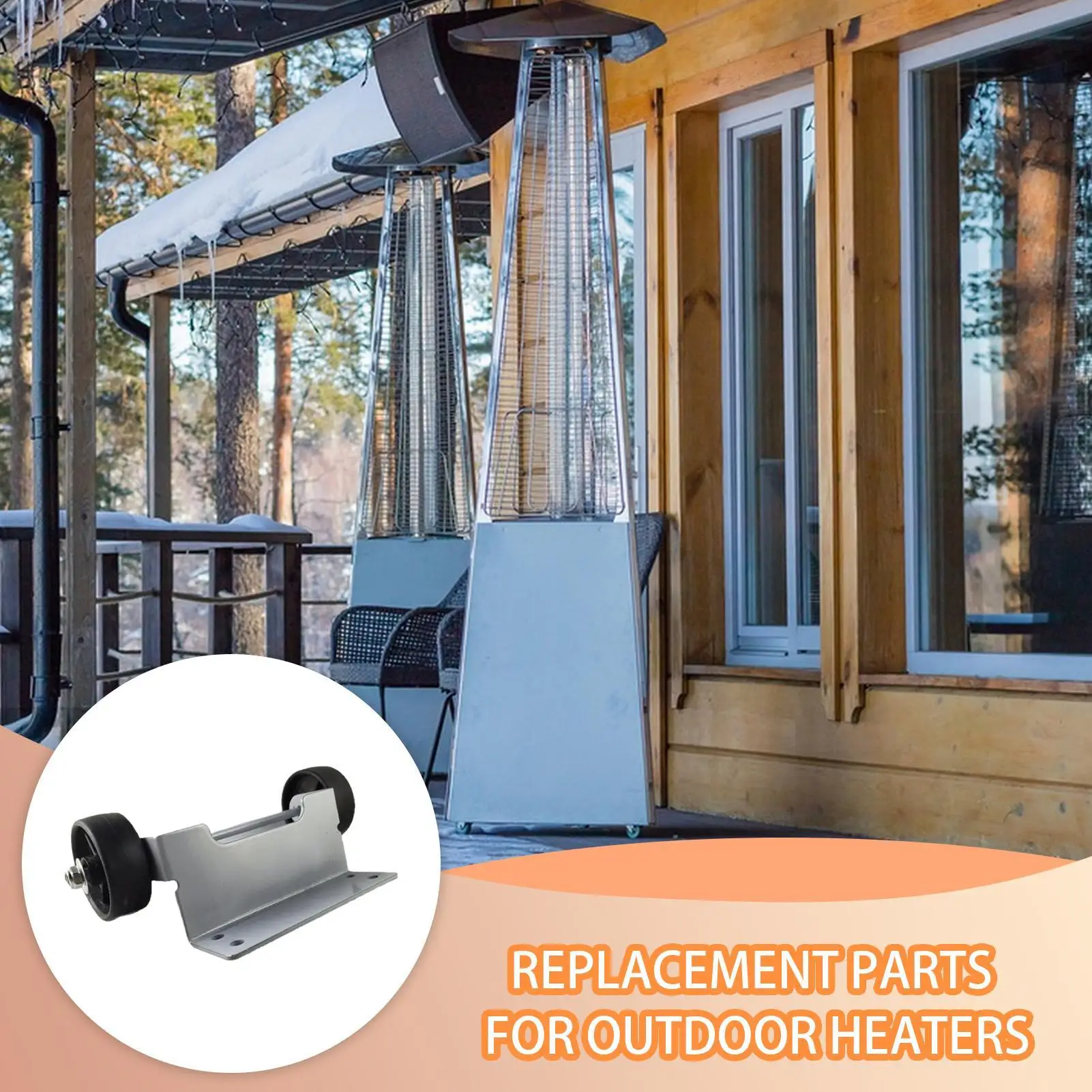 Heater Wheel Replacement Universal Movable Warming Supplies Patio Heater Parts For Windowsills Balconies Dining Parties Yard