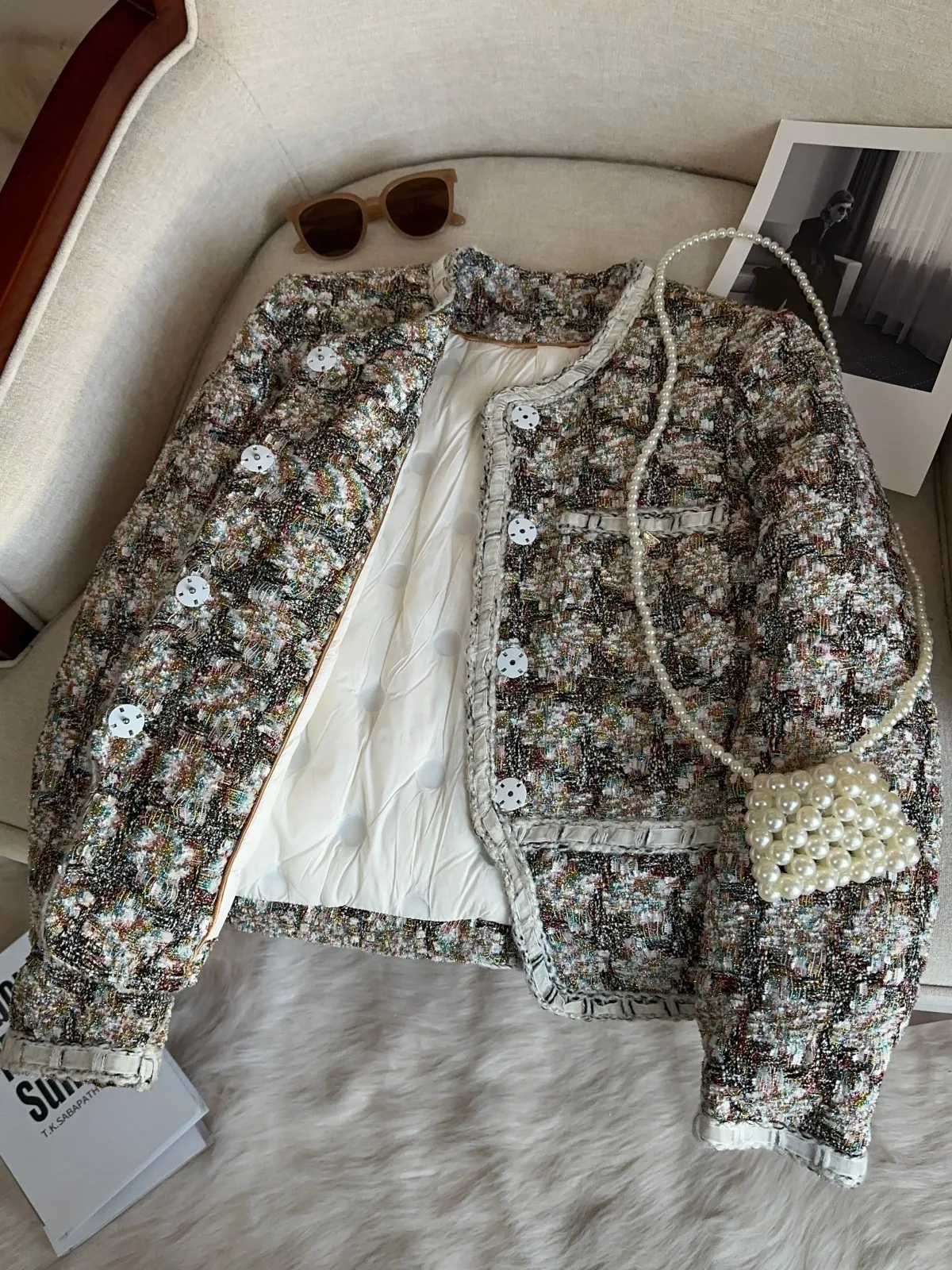 nouveau-style-2024-doudoune-courte-pour-femme-en-fibres-melangees-et-duvet-de-canard-style-chic-a60657-manches-longues-col-rond