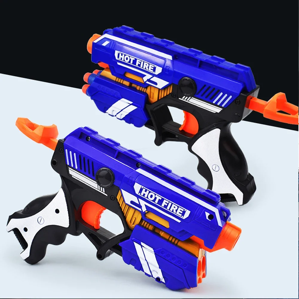 Nuevas balas blandas manuales para niños, kits de pistolas de juguete de plástico para dardos Nerf, pistola de juguete, dardos de largo alcance, juguete para niños, regalo de Navidad