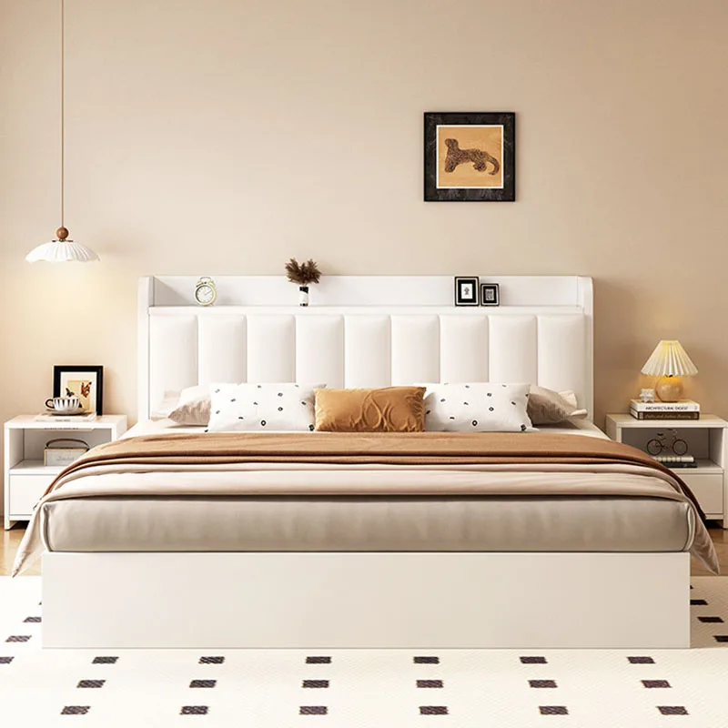 @9Luxury Modern Bed Bedroom Baby Children Double Floor Design Wooden Sleeping Princess Bed Mobile Muebles Lounge Suite Furniture