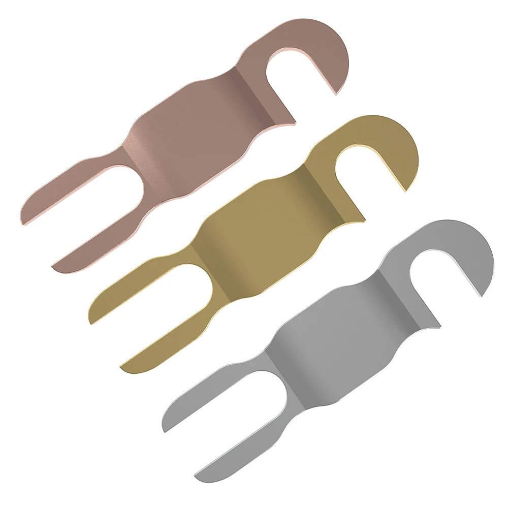 ブリッジケーブルごとの銅製スピーカー,Hifiオーディオスピーカー用のフォーク接続プレート,バインディングポスト,diyオーディオジャンクションボックス,7n