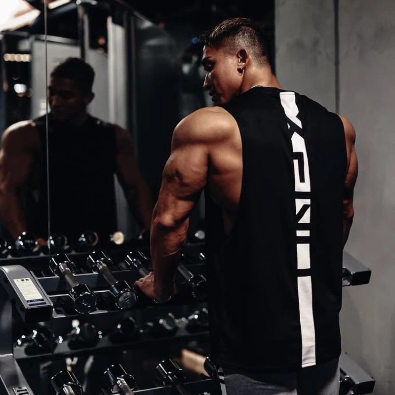 Men's Summer Oversized Tank Tops Quick Dry Mesh Sports Vest Streetwear Loose Plus Size Sleeveless Gym Basketball Tee Shirts