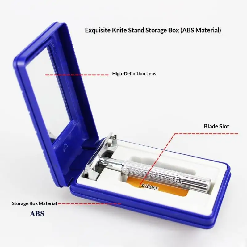 Unisex Double Edge Safety Razor Set Professional Barber Styling Accessories With Delicate Box Holder Blade Included