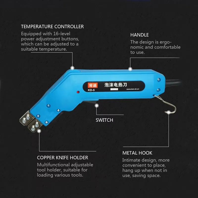 電気ホットカッティングナイフ、スロット付き電気熱カッター、フォームカービングナイフ、パールコットンスポンジ用ツール、220v