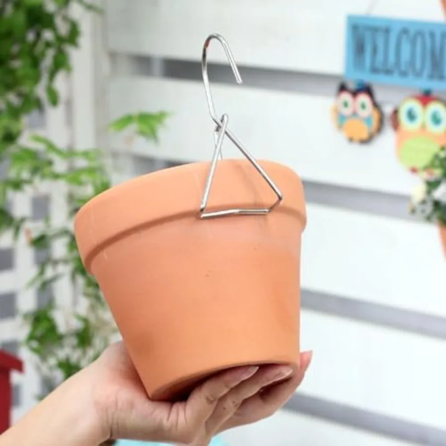 

RISEON 20 Pack Terracotta Pots Hangers Clay Pot Hanger Hook Iron Plant Hangers Metal Plant Wall Hanger for Indoor and Outdoor O
