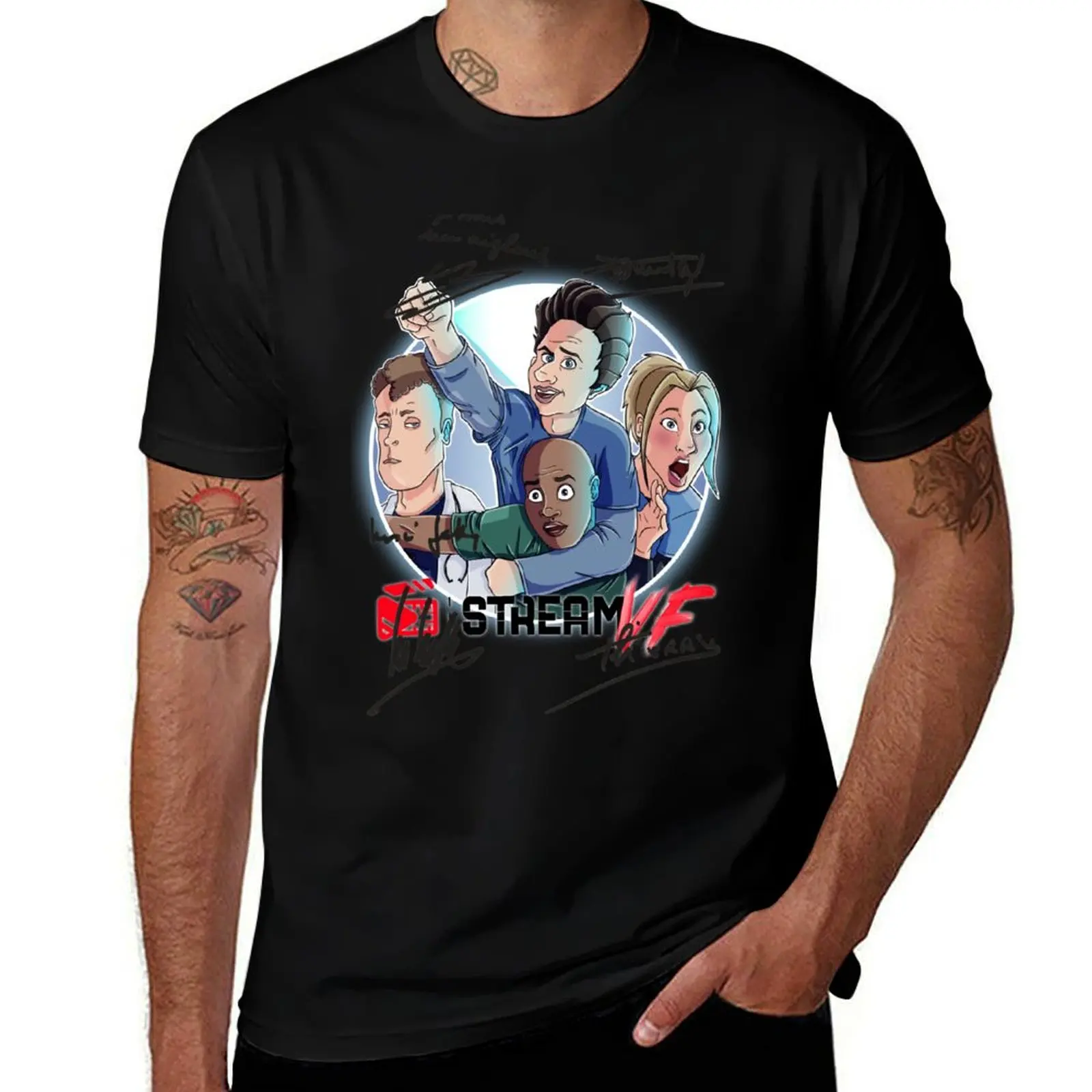 Scrubs Version Red and Black StreamVF T-Shirt Construction Work Tee Shirt