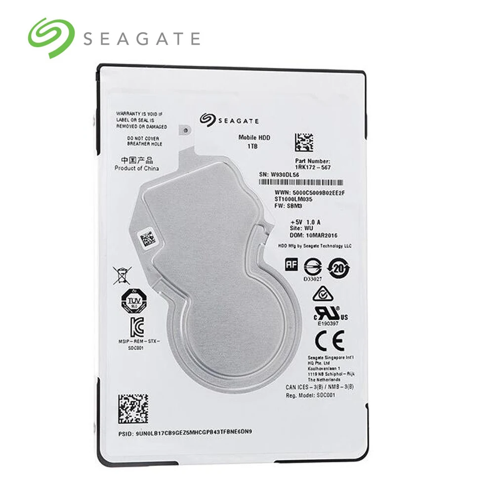 Seagate Laptop Hard Drive 320GB 500GB 1TB 2TB 2.5 "Internal Hard Drive SATA3 6Gb/S 16M Cache 5400RPM Suitable For PS4