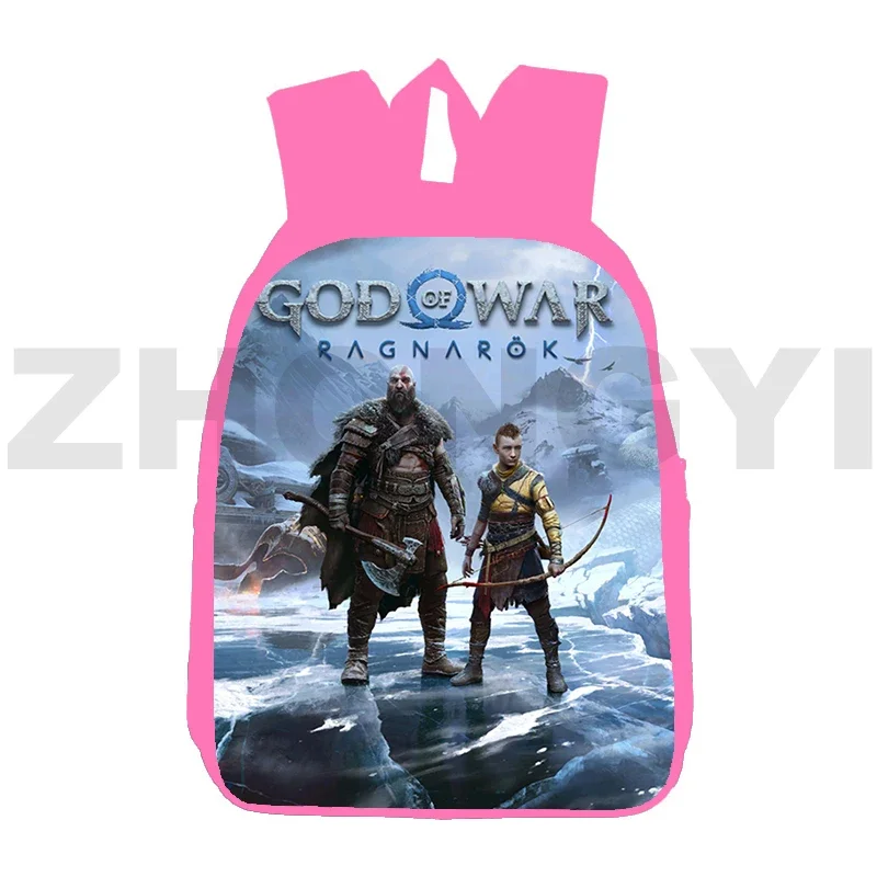 Mochila God of War 3D Printed Kratos Primary School Bag 12/16 Inch Cute Canvas Backpack for Girls Daily Sport Women Back Pack