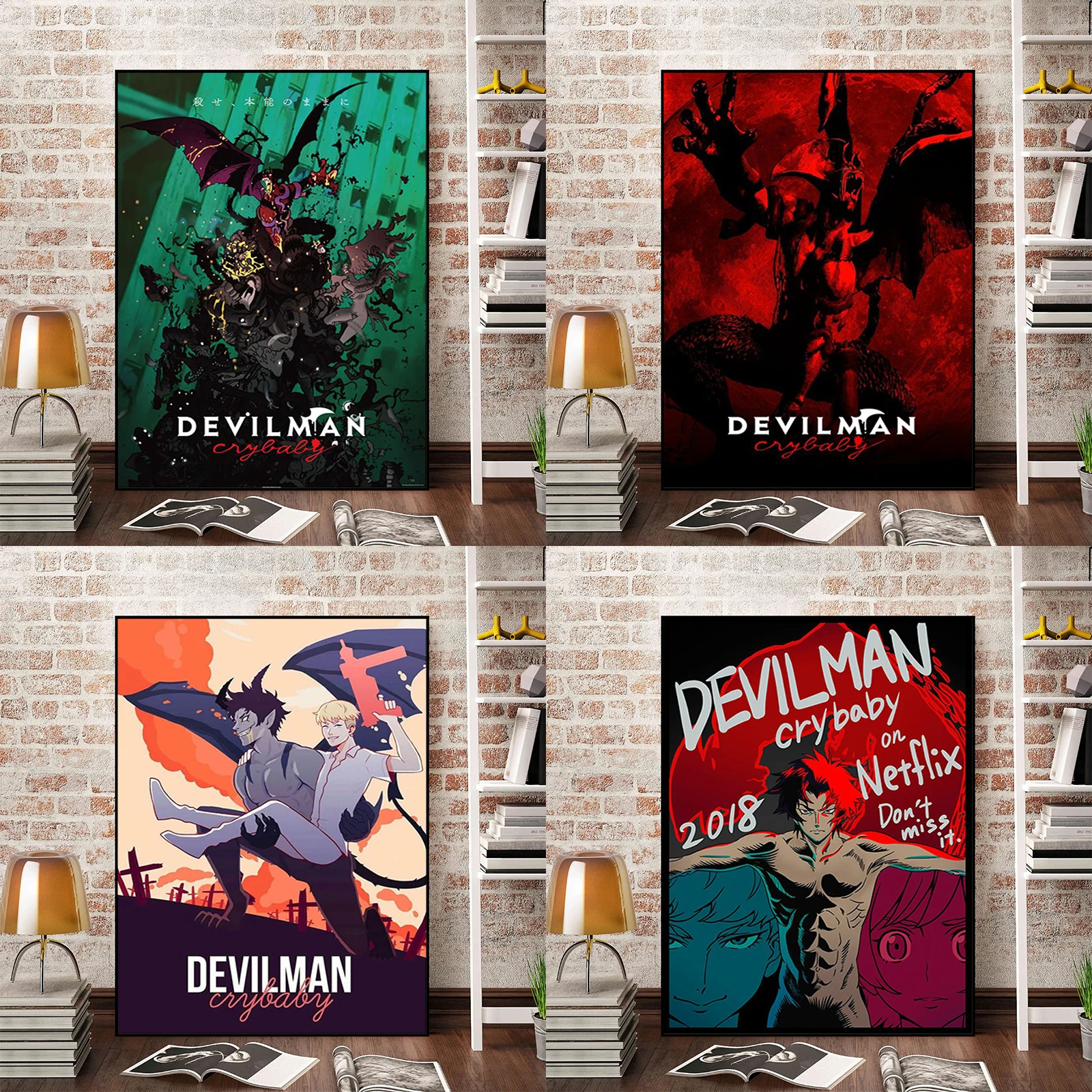 Anime Devilman Crybaby Poster Decorative Paintings Canvas Wall Art Mural Posters for Room Home Decor Painting Decoration Bedroom