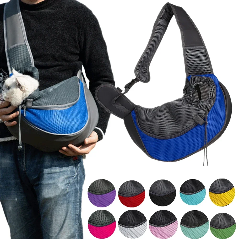 

1PC Pet Cat Dog Carrier Backpack Travel Tote Shoulder Bags Portable Comfortable Breathable Hand Free Shoulder Crossbody Bag