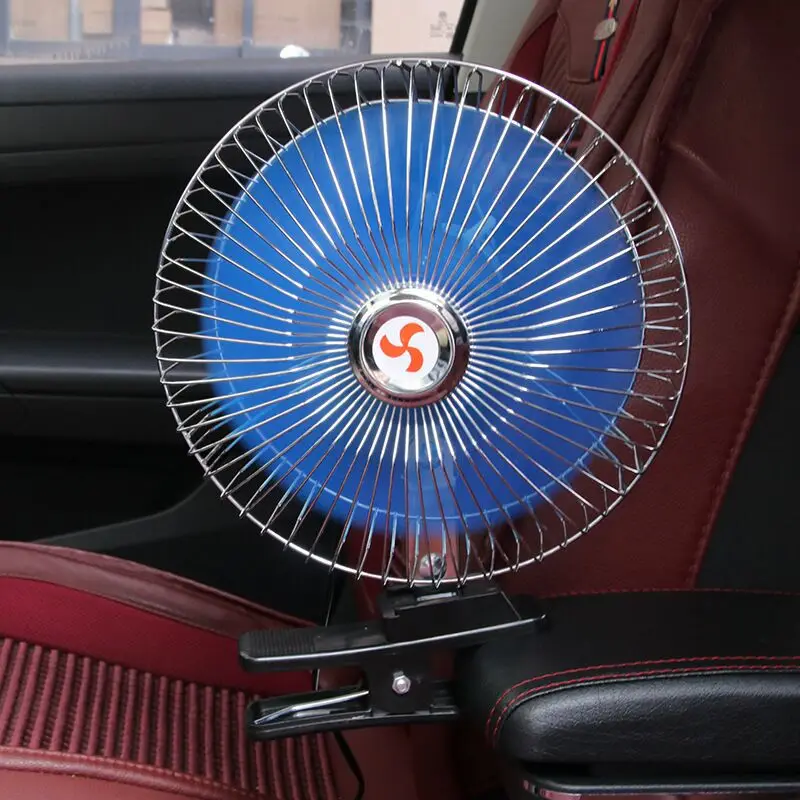 6/8/10Inch Portable Car Fan 12V 24V Electric Fan For Car Vehicle Trucks Supplies Stainless Steel Fans With Clip Totally Enclosed