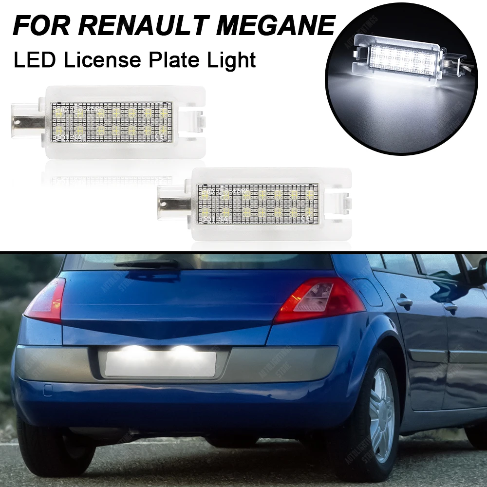 2PCS LED License Plate Light For Renault Clio 1 MK1 1990-1998 Megane 1 MK1 Scenic MK1 Number Lamp OEM#:7700842700