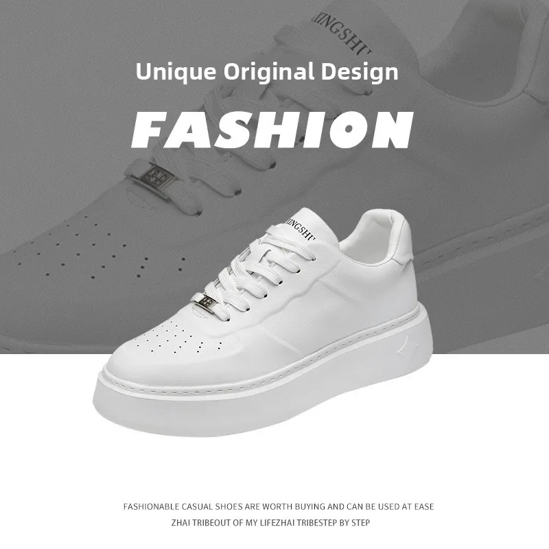 

Comfortable Hollow out Casual Shoes Men's Spring New Style Commuter Leisure Board Shoes Korean Version White Sneakers