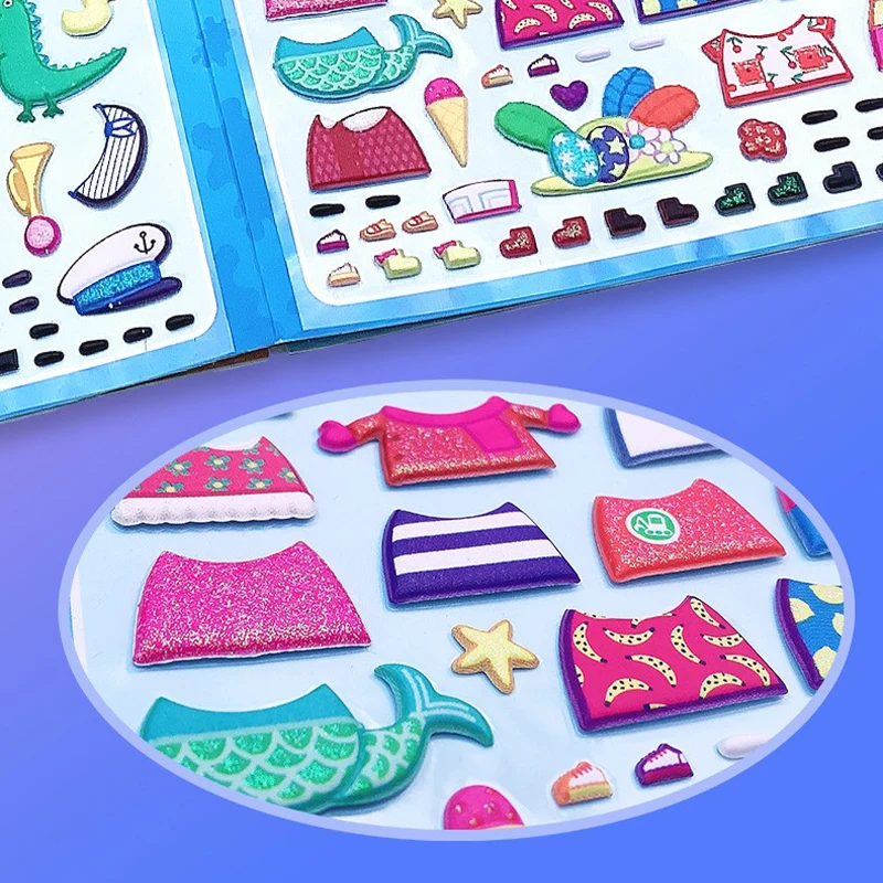 Peppa Pig Schaumstoff-Aufkleberbuch für 3–6 Jahre alte Kinder, Cartoon-Aufkleber, Kindergarten-Dressing, frühe Bildung, Lernspielzeug