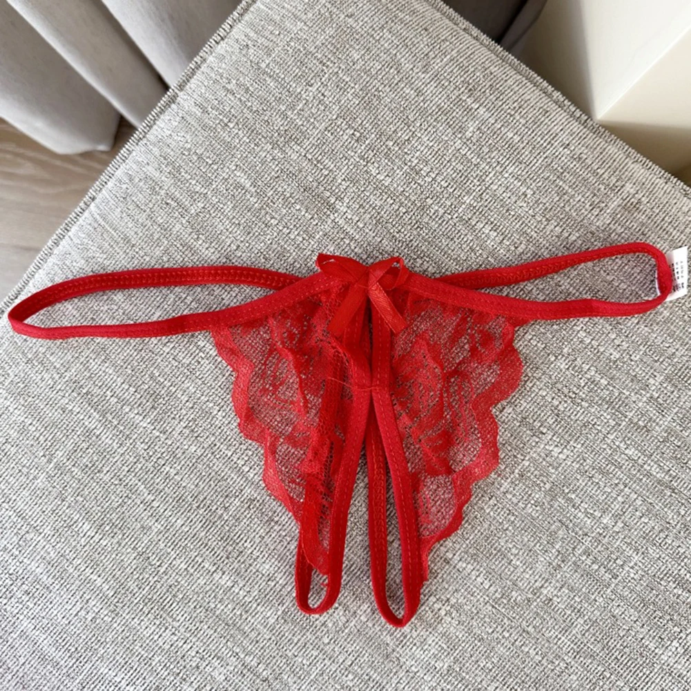Sexy Female Lingerie G-string Women Lace Sexy Underwear Open Crotch Thong See Through Panties Erotic Breathable Briefs Intimates