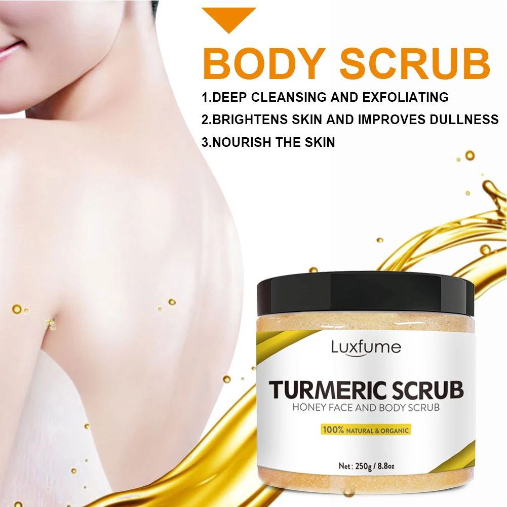 Turmeric Scrub Brightening Exfoliator Cream Smooth Moisturizing Whitening Repair Exfoliator Scrub Skin Care Wholesale