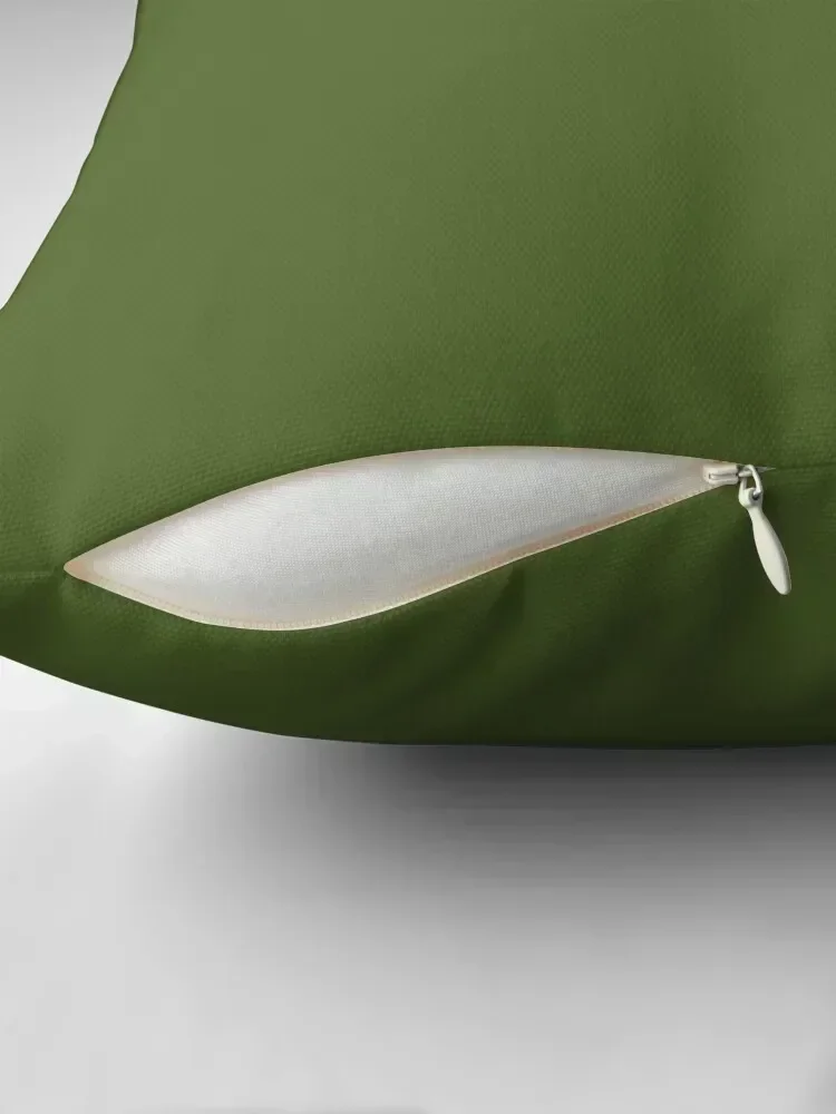 SOLID PLAIN DARK OLIVE GREEN - OVER 100 SHADES OF GREEN ON OZCUSHIONS Throw Pillow christmas ornaments 2025 anime girl pillow