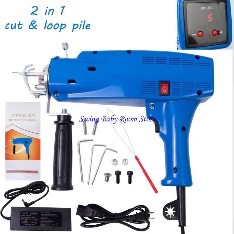 

K1AD Portable Electric Carpet Tufting Machine Hand Tufting Device Knitting Machine Suitable for Efficient Weaving and Flocking