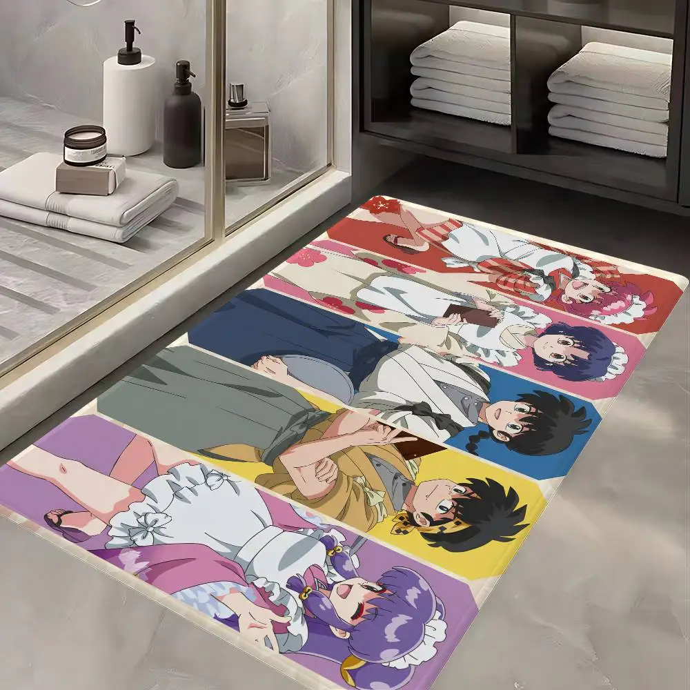 Anime R-Ranma One-Half Bathroom Mat Anti-slip Absorb Water Long Strip Cushion Bedroon Mat Welcome Doormat